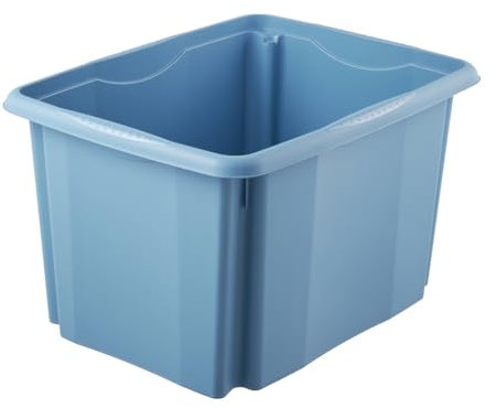 keeeper Aufbewahrungsbox mit Dreh-/Stapelsystem, 30 l, 44,5 x 34,5 x 27 cm, Emil Eco Line, Blau (Eco Sky Blue)
