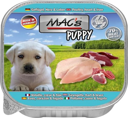 10 x MACs Dog Puppy Rind & Geflügel 150g