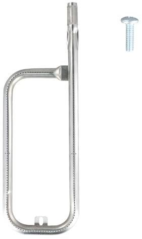 Tubo de Quemador de Parrilla para Parrilla de Gas, Rejilla de Repuesto de Acero Inoxidable para Q100, Q120, Q1000, Q1200 Series Modelos, Parte de Reemplazo de 69957/60040/41657, 43.2 x 14.6 CM