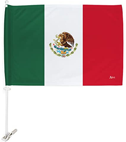 USA Decoration Copa America 2024 Mexico Car Flag Bandera para Carros De Mexican Window Clip Pole FIFA Sports Fan Gifts World Cup 2026 Football Poster Soccor League, Patriotic Decorations Made in USA