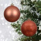 24 Orange Christmas Baubles - Spiced Pumpkin Decorations - Tree Hanging Ornaments - 60mm 6cm Matte Shiny Set - Autumn Halloween Ornaments