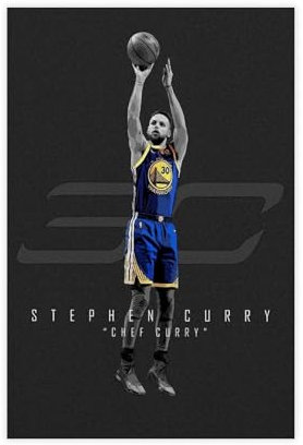 ocvdfss Steph Curry Leinwand-Poster, Wandkunst, Dekordruck, Bild Gemälde für Wohnzimmer, Schlafzimmer, Dekoration, 30 x 45 cm