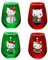 Hello Kitty Holiday Costumes Konturgläser-Set, 4-teilig, 530 ml, Hello Kitty Holiday, Einheitsgröße