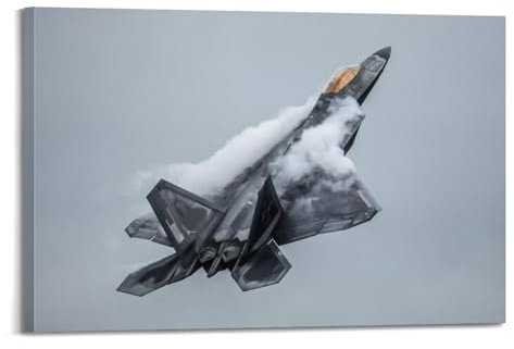 F-22 Raptor-Poster, Motiv: Militär-Jet Fighter, dekoratives Gemälde, Leinwand, Wandposter und Kunstdruck, moderne Familienschlafzimmer-Dekoration, Poster, 20 x 30 cm