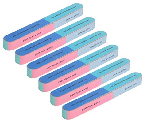 LALADEFIEE 12pcs Six-Sided Nail File Buffing Blocks Nail Polisher Manicure Buffer Art Tool for