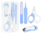 Vicloon Manucure Bébé,Coupe-ongles pour bébé 4 en 1,Kit Soins des Ongles Bébés et Jeunes Enfants,Bebe Lime Ongle,Coupe-Ongles, Ciseaux à Ongles, Lime à Ongles, Pincettes(Bleu)