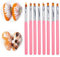 Pinceaux Ongles, 8 Pièces Nail Art Brosses, Fleur Dessin Stylo,Pétales Peinture Acrylique de Dégradé Brosses pour Salon Professionnel Maison