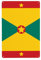 WHJDPP Cuadro decorativo con bandera de Granada de 20,3 x 30,5 cm, hecho de hojalata, resistente al desgaste y duradero