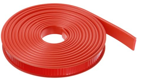 sourcing map U-Shape Edge Banding 45/64 x 19.7ft (18mm x 6M) Self Adhesive TPE Flexible Veneer Tape Soft Edge Strip Protector for Furniture Cabinet Table Protection Repair, Red