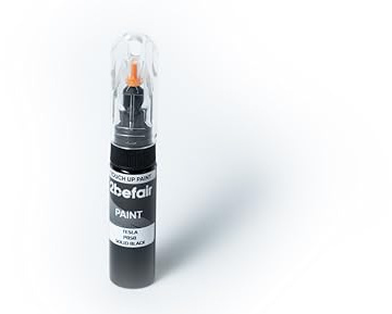 2befair Autolackstift mit Klarlack & Pinsel | Kratzer & Steinschläge ausbessern | 15ml | Farbgenau für Model 3 Y S X | Made in EU | PBSB (Solid Black)