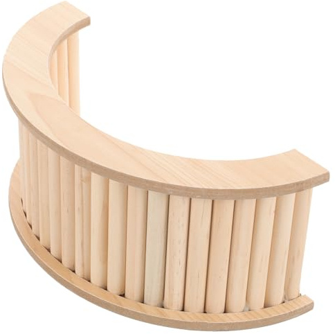 Holzbrücke für Kleintiere, Kletterbrücke für Meerschweinchen und Hamster | Beige, Leicht zu Reinigen und Verschleißfest, als Brücke, Leiter oder Versteck für Nager