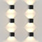 Homefire LED Wandleuchte Innen Wandlampe - 6ER Außenwandleuchten Schwarz Wandbeleuchtung Aussen 5W Aussenlampe Up Down Wandstrahler IP65 Außenbeleuchtung 3000K Warmweiß für Hauswand Treppenhaus Garten