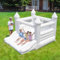 Castillo Hinchable Blancos con Tobogán Tela Oxford Resistente para Niños de 2 a 8 Años Uso Interior Exterior Cumpleaños, Bodas, Fiestas Infantiles