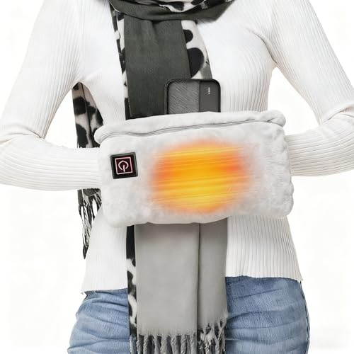 SNZ Handwärmer Elektrisch Kabelloses mit 10000mAh Powerbank – Tragbare Multifunktional Heizkissen für Rücken Bauch Nacken Schulter, Sicher & Weich – Ideal für Outdoor, Reisen & Geschenk