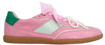 SHUSHOP Womens Sophie Lace Up Sneakers Shoes Casual - Pink - Size 9 M