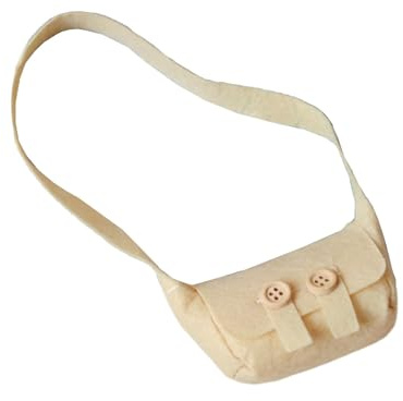 Milageto Puppenhandtasche, Puppenrucksack, Outfit-Accessoire, modische Mini-Umhängetasche (18 cm) für 30 cm große Mädchenpuppen zum Anziehen, Weiß