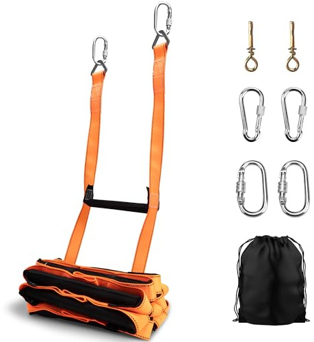 Strickleiter 5M, Rettungsleiter Notfall Feuerleiter Training Soft Ladder Flammensichere Seilzugleiter mit 4 Karabiner Wiederverwendbares Faltbar, für Fenster Balkon Geländer Baumhaus Fluchtleiter