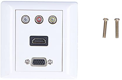 Audio Video Wall Socket, Multimedia Wandpanel, 86x86mm, Hochauflösend 1080P - Hohe Schlagfestigkeit, Einfache Montage, Für Heimkino und HDTV