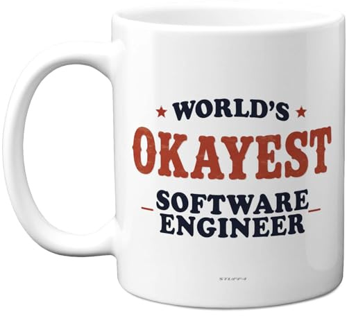 Stuff4 Novelty Mug for Software Engineer, Bold Red & Navy Slogan