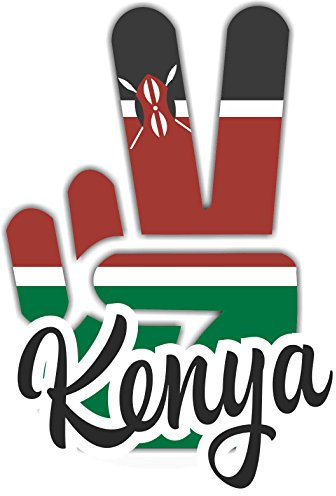 INDIGOS UG Auto Aufkleber Kenya - Victory - Sieg - Autoaufkleber selbstklebend für Auto - Heckscheibe, Spoiler, Laptop, Sport - 10x8cm
