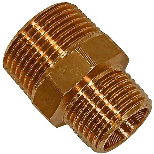 GEWINDE FITTING aus ROTGUSS (besser als Messing) > Reduziernippel AG(R) x AG(R) reduziert 3245 > 1/4 bis 2 Zoll WUNSCHGRÖSSE einfach selbst wählen >>> 1/2 Zoll auf 3/8 Zoll