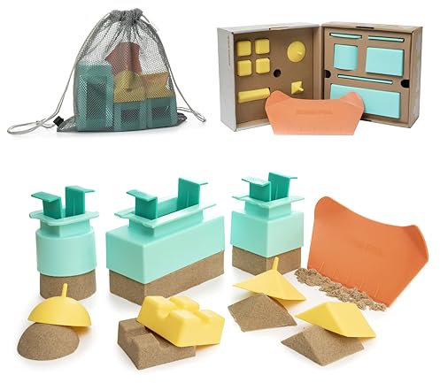 Sand Pal Sand & Snow Castle BAU-Set, 9-teiliges Ziegelmacher und Spielzeug-Set, Bauformformen für Mädchen und Jungen, Sommer- & Winterspaß für Kleinkinder bis Jugendliche und Erwachsene