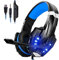 Galopar gaming headset, gamer headset with microphone, Basse Stereo audio, LED atmosphere light 3.5-mm jack compatible with PS4 / Xbox One/PC/Laptop/Nintendo Switch and smartphones – Blue