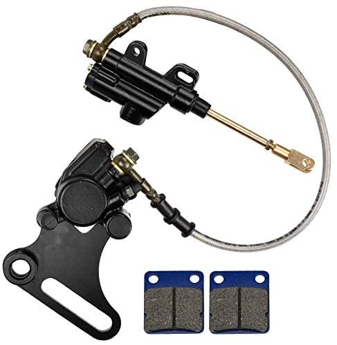 HIAORS Rear Brake Assembly Master Hydraulic Cylinder Caliper With Replaced Disc Brake Pad Coolster 15MM Wheel Axle for SSR 125cc 110cc Dirt Bike Pit Bike KLX BBR CRF TTR SDG 107 110 125 50cc 70cc Part