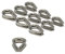 10 x Edelstahl Kausche, 4mm, ähnl. DIN 6899, V4A Edelstahlkausche AISI 316, Drahtseilkausche, Kabelkausche, Seilkausche, poliert, rostfrei - Tecklenborg, Kegel GmbH