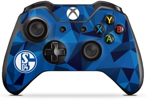 DeinDesign Skin kompatibel mit Microsoft Xbox One Controller Folie Sticker Muster Bundesliga FC Schalke 04