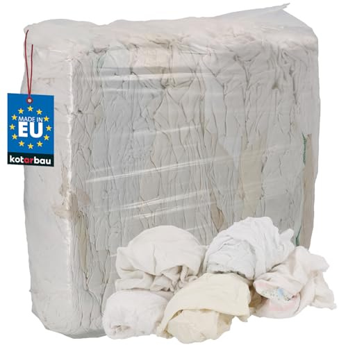 KOTARBAU® Putzlappen Weiß Baumwolle Zuschnitt für Industriebedarf 10kg