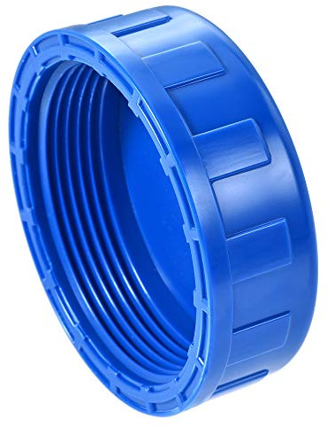 sourcing map PVC Gewindekappe, 2PT Rund Verschlusskappe mit Innengewinde für Gartenprojekt und Außenwasserleitungsende, Blau