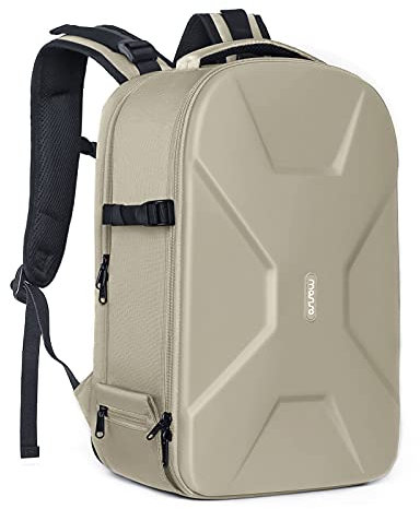 MOSISO Mochila para Cámara, DSLR/SLR/Mirrorless Fotografía Cámara Bolsa 15-16 Pulgadas Impermeable Funda con Soporte Trípode&Compartimento Portátil Compatible con Canon/Nikon/Sony,Camello