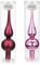 Magic Christbaumspitze Glas 26cm hoch, D=6cm x 1 Stück Sortiert Weihnachtsbaumspitze Beere rosa Glanz matt