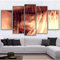 Wondbeau Leinwanddrucke Modulare Wandkunst Wandaufkleber 5 Teiliges Wandbild Druck auf Leinwand Malerei Moderne Abstrakte Poster Mit Rahmen L/150cm×80cm Naruto Anime Itachi Figur