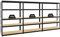 PROREGAL Mega Deal 3er-Set Schwerlastregale Big Elephant 180x120x45cm mit 5 Ebenen Fachlast 250kg Schwarz