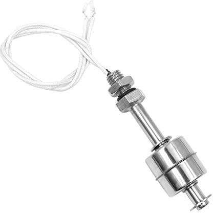 Hsthe Sea Interruptor de Flotador de Metal para Tanque de Bomba de Agua, Piscina, jardín, Estanque, Sensor de Nivel de Agua líquida M11, 75mm de Longitud