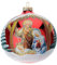 Christbaumkugel aus Glas mit Motiv der Heiligen Familie rot, 150 mm