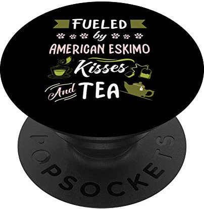 Eskie Mom German Spitz Welpen-Teeliebhaber PopSockets mit austauschbarem PopGrip