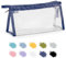 Soul Projekt Marineblau Federmäppchen Durchsichtige, Aesthetic Mäppchen PVC Frauen, Kosmetiktasche, Pencil Case, Federmappe für Kinder, Damen, Pinseltasche Schule Uni, Toilettenartikel Kosmetiktaschen