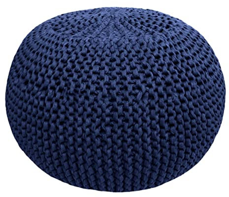 DIY Knitting Kit RibbonXL Pouf Riverside Jeans