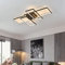 Becailyer LED Deckenleuchte, 71W Unterputz Deckenleuchte mit Fernbedienung, Schwarz 4 Quadratisch Acryl Moderne Deckenleuchte für Schlafzimmer Küche Wohnzimmer Arbeitszimmer Dimmbar 3000-6000K
