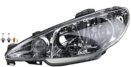 Johns, Scheinwerfer Halogen Front passend für Peugeot 206 CC 09/98- Links Leuchtmittel