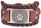 UNIFT Wolf Pfote Leder Armband für Herren - Fenrir Wolf Bär Pfote nordisch 24 Runen Manschette Armreif keltisch heidnisch Amulett Punk Modeschmuck, Ohne Edelstein.