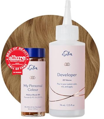 eSalon Permanent Hair Colour Set, 100% Grauabdeckung, Heimcolorationen, 0% Ammoniak Haarfarben, Multidimensionale Haarfarben, Professionelle Haarfarben