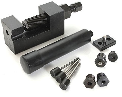 Baceyong Remachadora de cadena de motocicleta, kit de herramientas de remachado para cadenas de motocicleta y bicicleta de #32 - #532