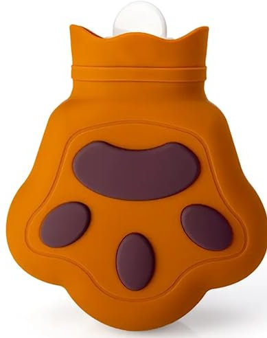 20x Wärmflasche in Bärentatzen-Form Silikon Mikrowelle Heizung für Bett Hände und Füße für Männer Frauen und Kinder Hellbraun