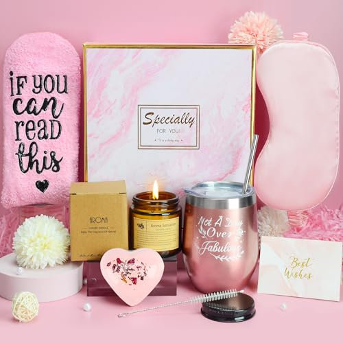 YYDSXK Regalos Para Mujer, Rosa Taza Termo de 12oz Caja de Regalos de Cumpleaños para Mujeres, Set de Ideas Regalos Originales Para Navidad, San Valentín