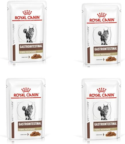 Royal Canin Veterinary Gastrointestinal Fibre Response | 4er Pack | 4 x 12 x 85 g | Diät-Alleinfuttermittel für Adulte Katzen | Für Katzen mit chronischer Verstopfung