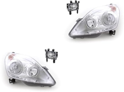 Johns, Scheinwerfer Satz Halogen passend für Opel Zafira B 02/2008- H7 H1 L+R + Nebels.